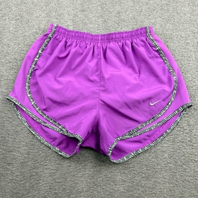 Nike Dri-FIT Tempo Running Shorts Purple Black White Trim 624278-556 Women's S