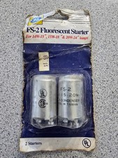 GE FS-2 Fluorescent Starter 2 Pack SEALED 14w-15 15w-18 . 20w-24 New