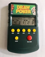 RadioShack Draw Poker Green Handheld Electronic Game 60 2694 Tested and Working
