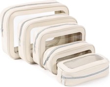 5PCS Diaper Bag Organizer Pouch Set TSA Approved Toiletry Bag  Clear Waterproof