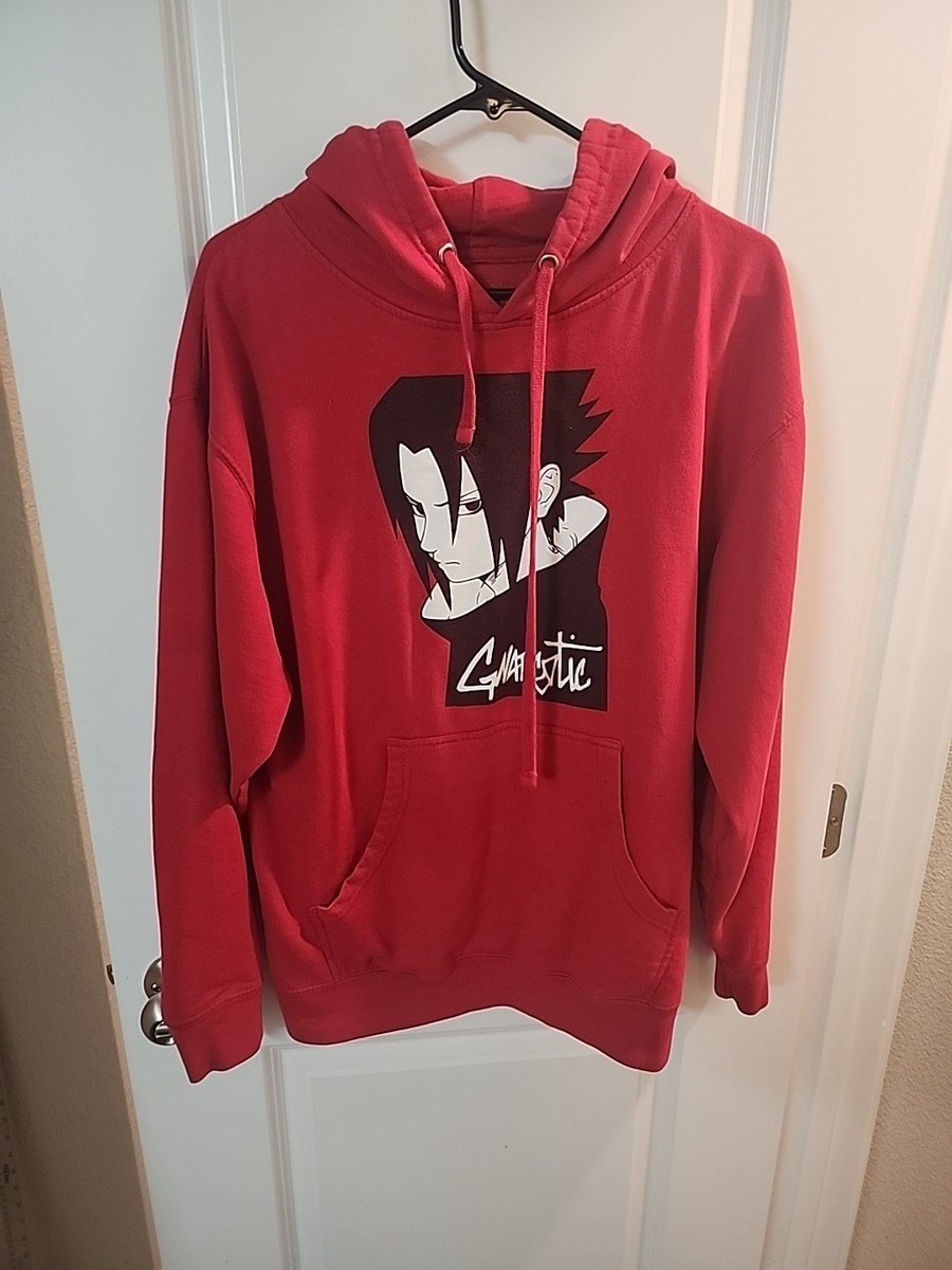 Glo Gang X Gnarcotic Naruto Sasuke Hoodie Size L Large Rare
