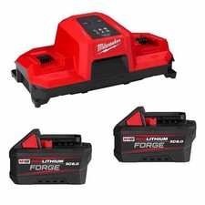 Milwaukee 48-59-1866 M18 FORGE XC6.0 Battery 2-Pack + Dual Bay Super Charger