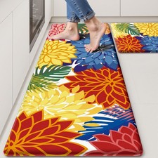 Kitchen Mats for Floor 2PCS Cushioned Anti Fatigue Kitchen Mats Waterproof No
