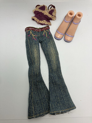 Bratz Doll Secret Crush Fashion Pack Set Top, Jeans & Schuhe Heels Ersatz 