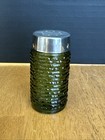 Anchor Hocking Soreno Salt Or Pepper Single Shaker Avocado Green Glass 1960s MCM — photo 4
