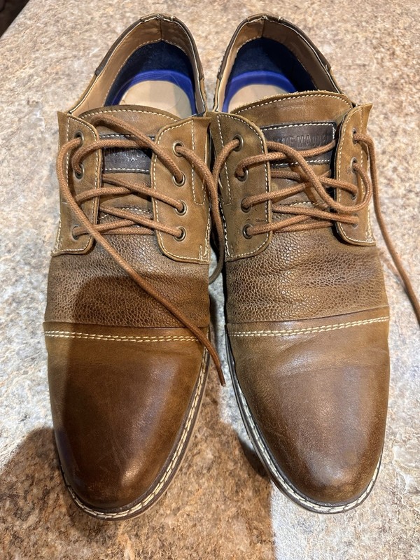 Steve Madden Brown TABLOID Leather Lace Up Oxford Shoes US 13 Mens