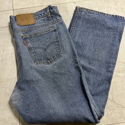 vtg Levis 517 Jeans made in usa orange tab nice patina some stains