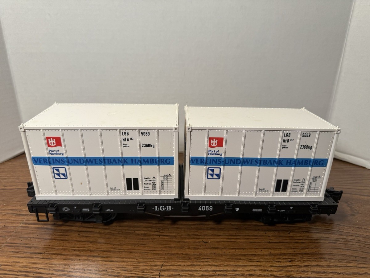 2 x LGB 4069/1 CONTAINERS, G SCALE
