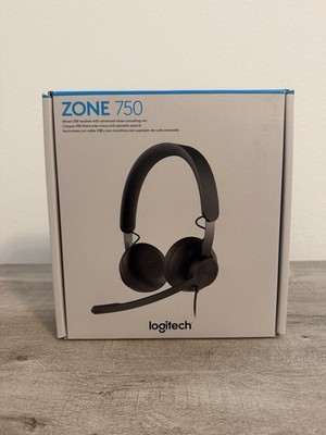 Brand New Sealed Logitech Zone 750 Wired USB-C Headset Noise Cancelling Mic