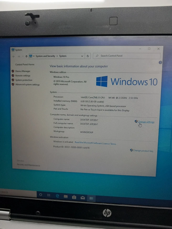 HP ProBook 6450B Core i5-M540 2.53Gh 240GB SSD 6GB RAM 15.6" Laptop Games kids - Image 3 of 4