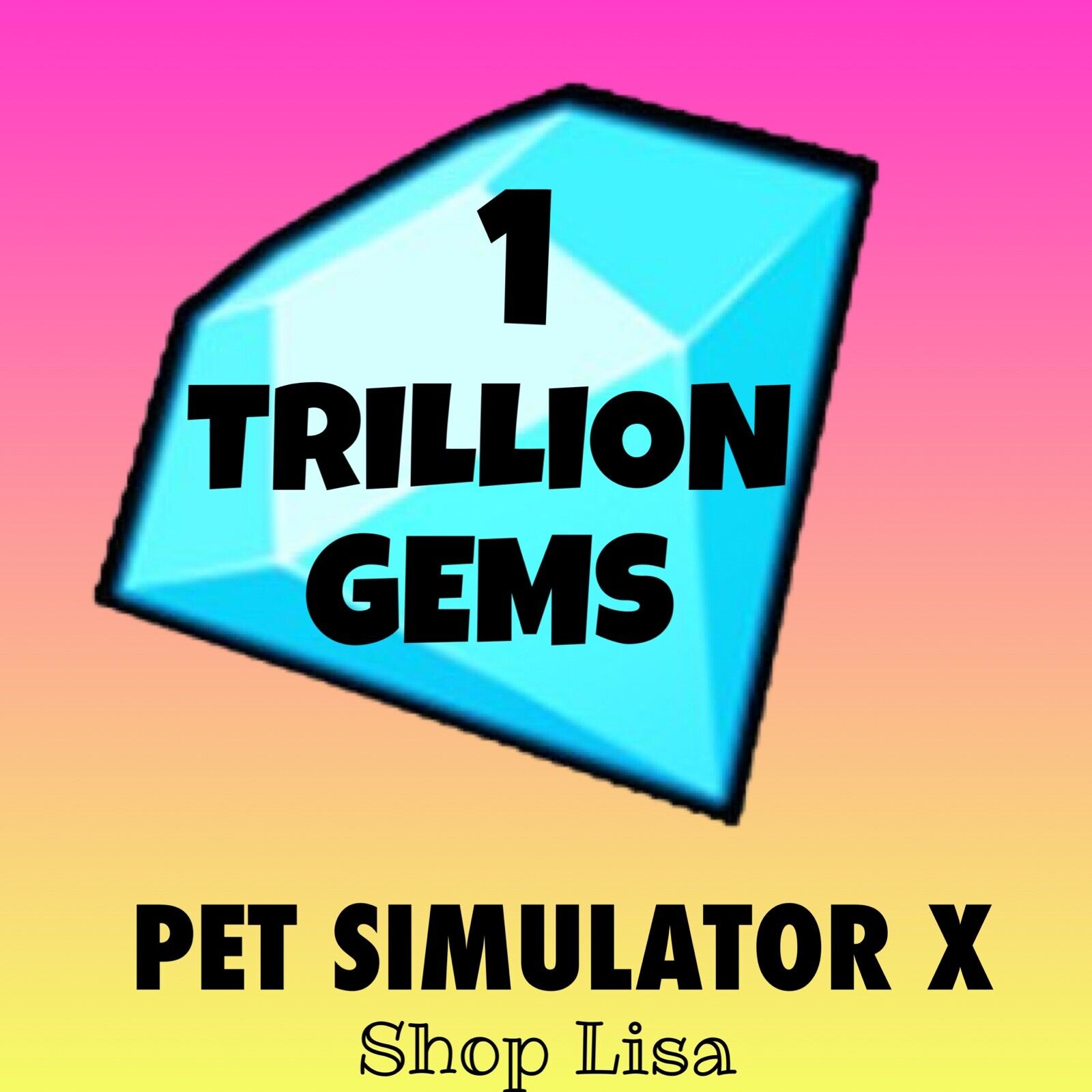 1 Trillion Gems 💎 💎 Roblox PSX Pet Simulator X ✨100% NEVER DUPED!  QUICKEST!✨