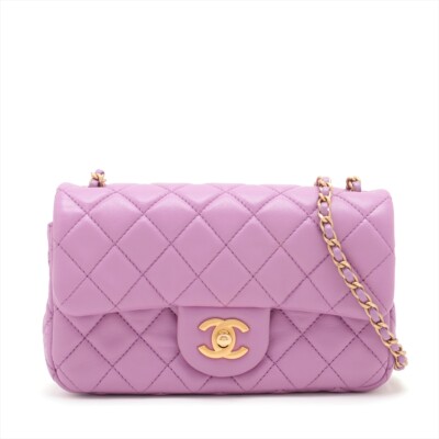 ≪24P★≫CHANEL ミニ マトラッセ 20cm Chanel Mini Matelasse 20 Lambskin Single Flap Single Chain