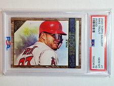Mike Trout PSA 10 Gem Mint  2020 Topps Gallery Wood #1 card Los Angeles Angels