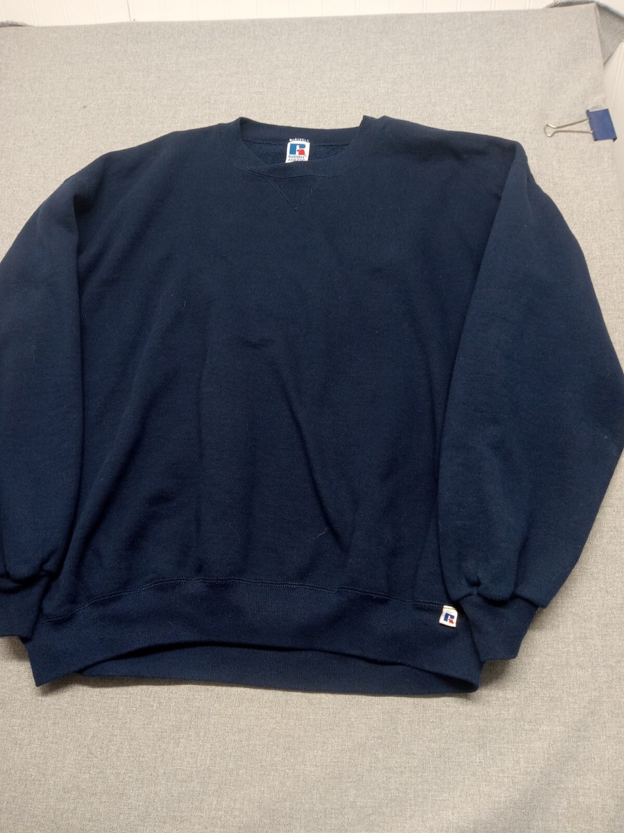 RUSSELL XXL ネイビーUSA製 オールドイングリッシュ Russell Athletic Sweatshirt Men's Size XXL Navy VINTAGE MADE