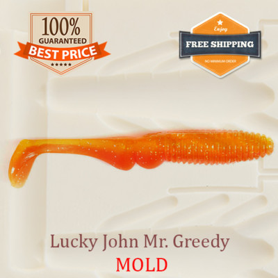 Lucky John Mr Greedy Shad Fishing Mold Swimbait Lure Bait Soft Plastic 100 mm