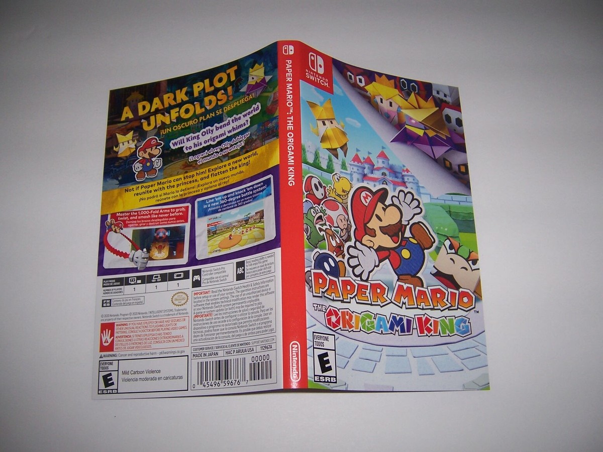 ORIGINAL Case Box Artwork Insert Nintendo Switch Paper Mario