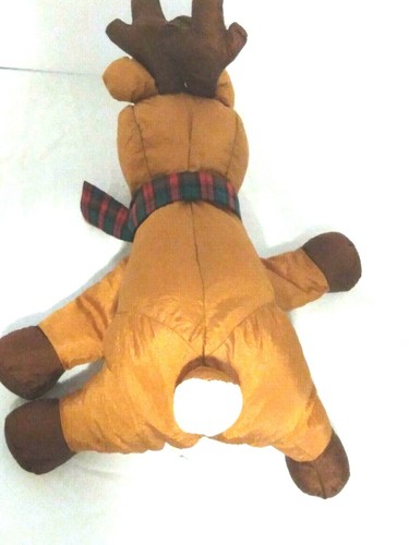 Gibson Greetings Stuffed Sitting 13" Reindeer With Red & Green Scarf Vtg 1993 - Picture 5 of 12