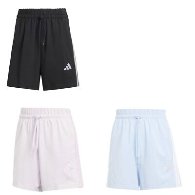 adidas ESS 3S Shorts kurze Hose Sweat Damen im 3 Streifen Design Baumwolle
