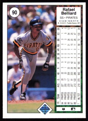 1989 Upper Deck Rafael Belliard Pittsburgh Pirates #90 | eBay