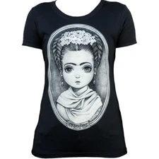 Black Market Art Lil Frida Tattoo Women's Black Tee S-M-L-XL-2XL Kahlo T-shirt