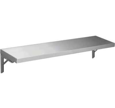 12'' x 60'' Stainless Steel Folding Drop-Down Concession Wall Shelf
