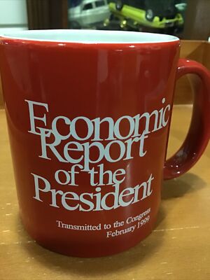 ECONOMIC REPORT OF THE PRESIDENT 1999 COFFEE MUG. MUG. Art Deco Print Mug. B158
