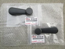 84 - 95 TOYOTA PICKUP FRONT LEFT + RIGHT SIDE DOOR WINDOW CRANK HANDLE GRAY NEW