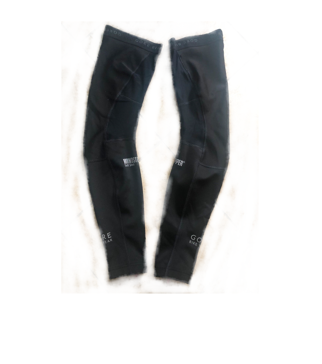 Gore Bike Wear Leg Warmers Windstopper Black New UK