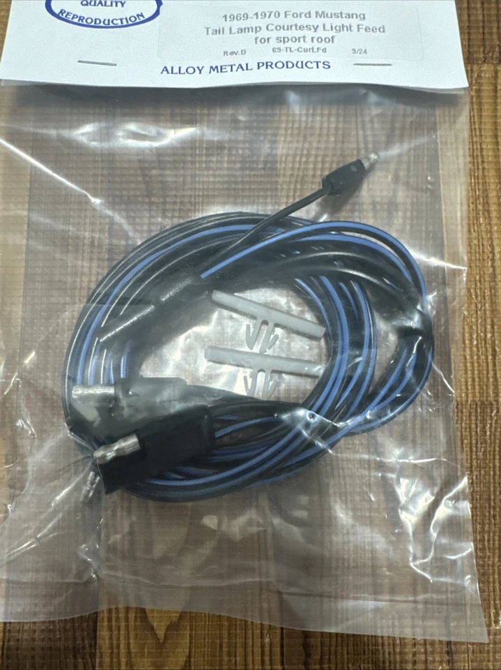 Ford Mustang 1969 1970 Mercury Cougar panel de vela interior luces de cortesía cableado Foto 2 de 3