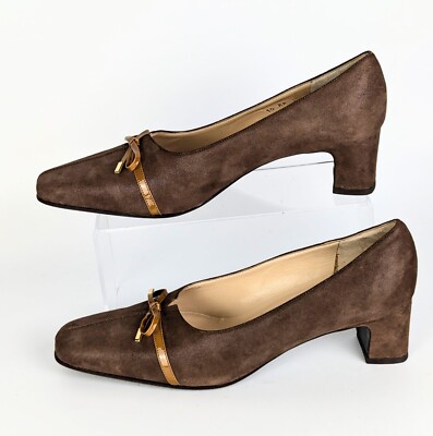 NEW Amalfi by Rangoni Women's Brown Suede 2'' heel Shoes Size 10B Made in Italy