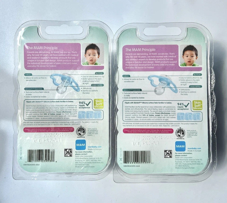 MAM Orthodontic Pacifier Air Day & Night 6 Pack 6-16 Months Glow In Dark - Image 4 of 4
