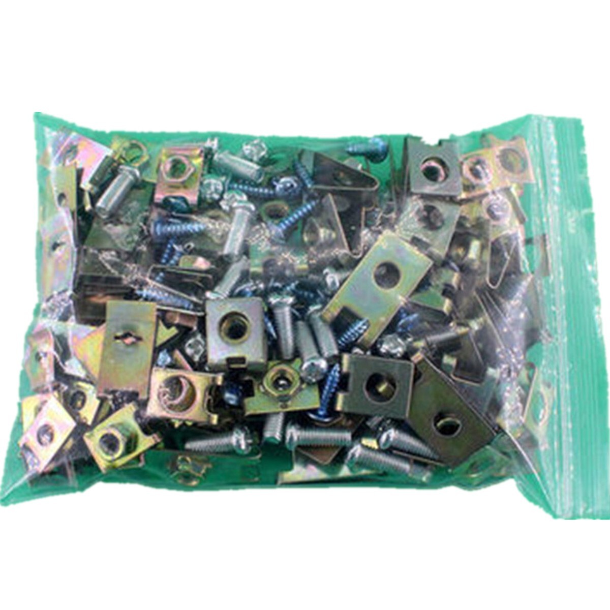 100Pcs U-Type Car Door Panel Fasteners - Fender Screws & Trim Gaskets