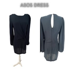 NWT ASOS Dress, Blue Color,l ong Sleeves, Size 2,100 % Polyester. 