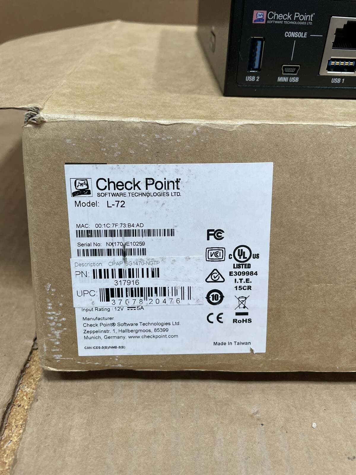 Used Check Point 1470 Security Appliance L72 CPAPSG1470NGTP eBay
