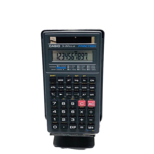 Casio Fx 260 Solar Fraction Scientific Calculator Euc Ebay