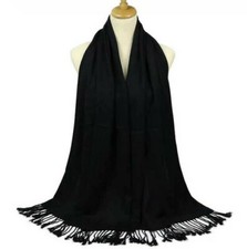 Pashmina 100%Viscose Plain Wrap Shawl Stole Scarf Many Colours QUALITY MATTERS !