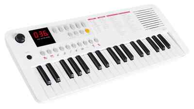 Keyboard 37 Mini Tasten USB-C MIDI Piano Controller Batterie tragbar Weiß Pink