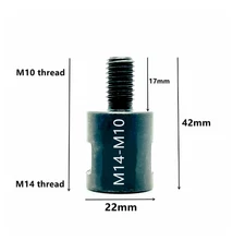 Thread Converter Arbor Connector Hole M14 adapter Angle Grinder M10 M14 5/8-11''
