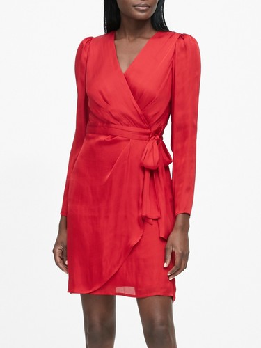 NWT Banana Republic Puff-Sleeve Wrap 