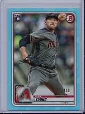 Alex Young 2020 Bowman Sky Blue Base Parallel #'d /499 Rookie Card Paper RC