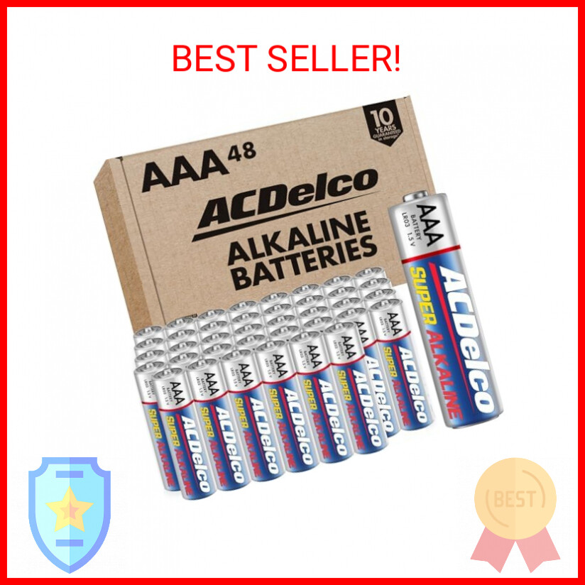 ACDelco 48-Count Triple AAA Batteries, Maximum Power Super Alkaline Battery, 10--image