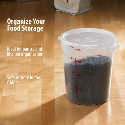 BPA-Free 4 Quart Food Storage Containers with Lids - 2 Pack Set - Picture 4 of 12