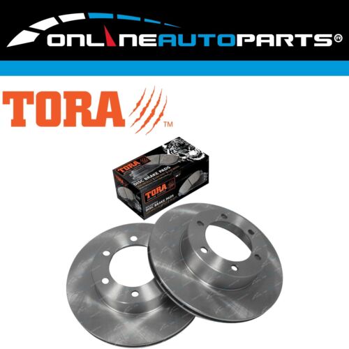 2 Front Brake Disc Rotors + Pads Set for Toyota Prado KZJ95 RZJ95 VZJ95 96~02 - Afbeelding 1 van 2