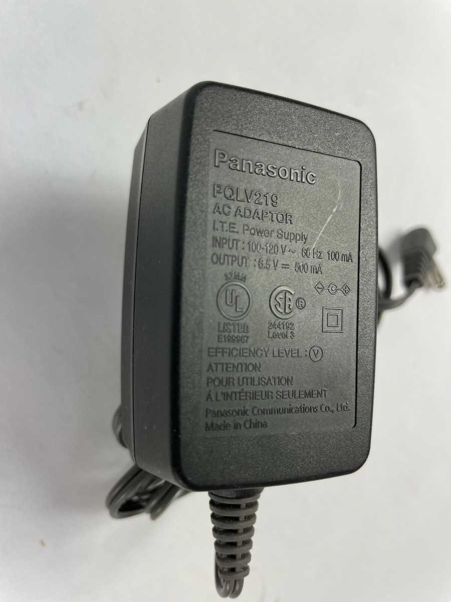 Genuine Panasonic PQLV219 AC Adapter Output 6.5 V 500mA Power
