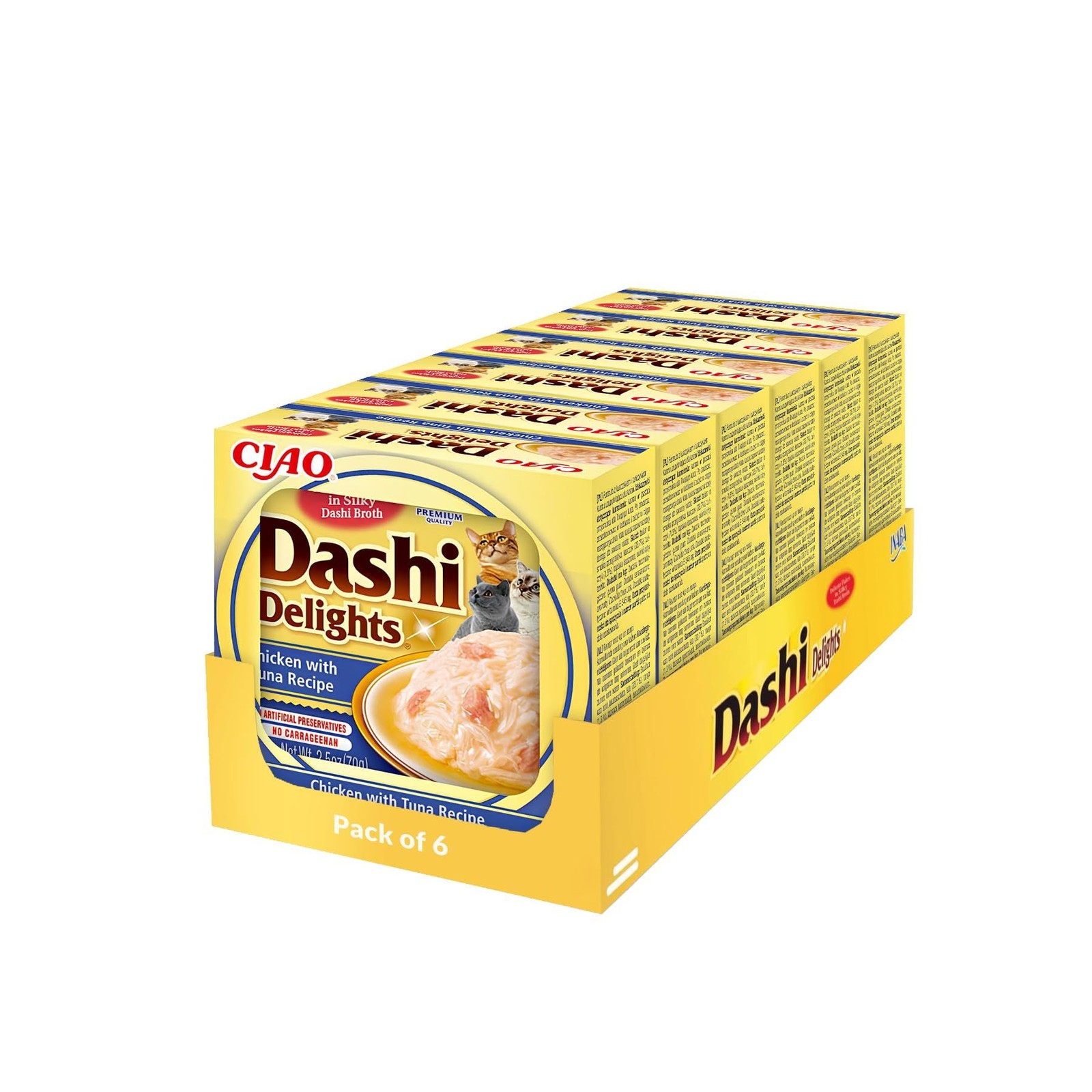 INABA Dashi Delights: Huhn mit Thunfisch Rezept (6 x70g) / 70g (6er Pack)