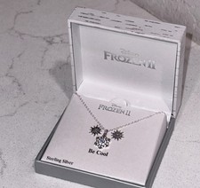 Disney Frozen II Limited Release Sterling Silver Necklace and Earring Set