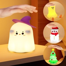 Kinder Nachtlicht Touch LED Nachttischlampe Silikon Nachtlampe Dimmbar DHL