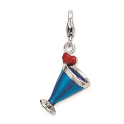 Herren Damen Anhänger Charm Motiv 925 Sterling Silber 30 Millimeter 14 Millimeter