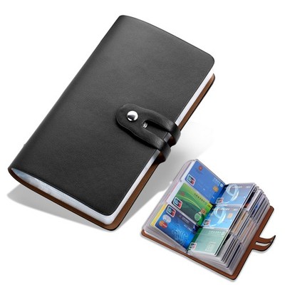 RFID Credit Card Holder, Leather Business Card Organizer with 96 Card Slots, ...