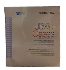 Memorex Slim Clear Jewel CD DVD Cases 30-Pack NEW Sealed
